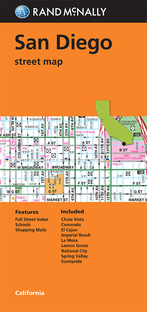 Rand McNally - San Diego, CA - Folding Travel Map