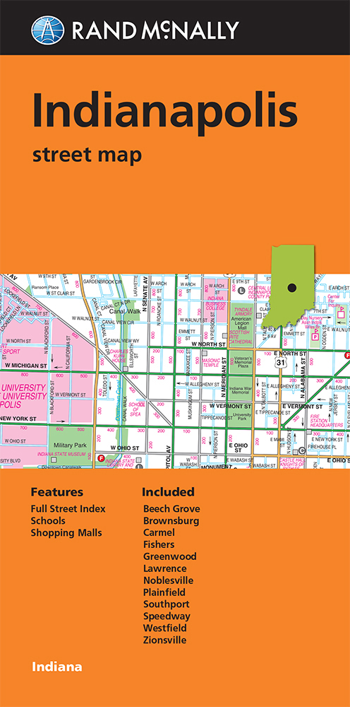 Rand McNally - Indianapolis, IN - Folding Travel Map
