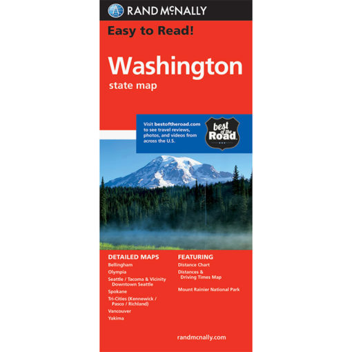 Rand McNally - Washington, Easy to Read - Folding Travel Map