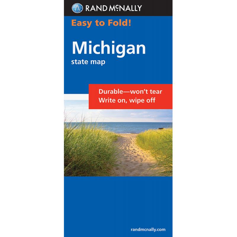 Rand McNally - Michigan, Easy to Fold - Folding Travel Map - The Map Shop