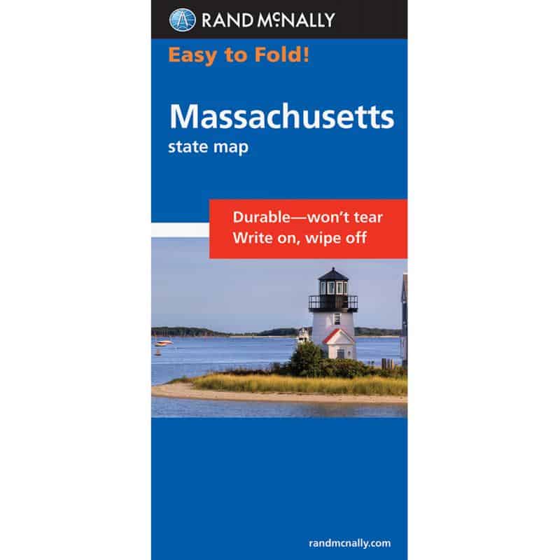 Rand McNally Massachusetts, Easy to Fold Folding Travel Map The