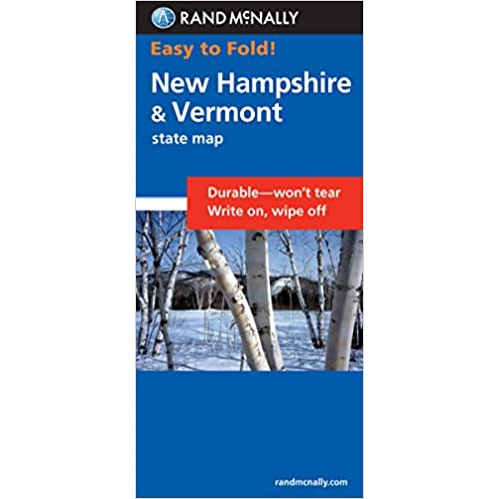 Rand McNally New Hampshire/Vermont, Easy to Fold Folding Travel Map