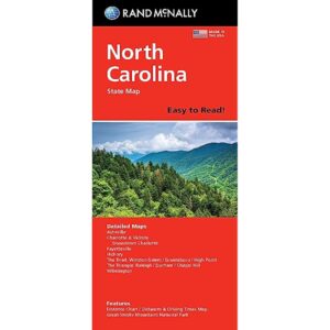 Rand McNally - North Carolina, Easy to Read - Folding Travel Map
