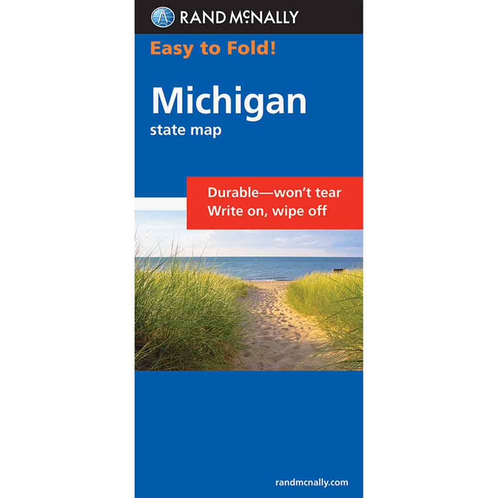 Rand McNally - Michigan, Easy to Fold - Folding Travel Map - The Map Shop