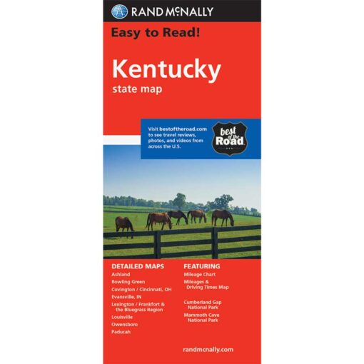 Rand McNally - Kentucky, Easy to Read - Folding Travel Map