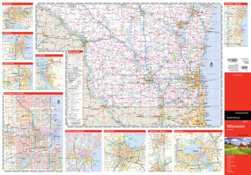 Rand McNally - Wisconsin, Easy to Read - Folding Travel Map - Image 2