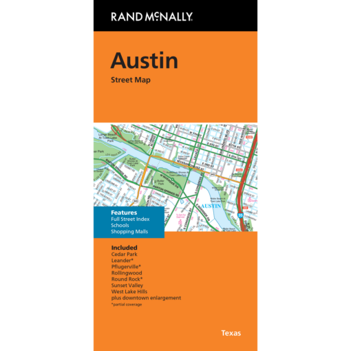 Rand McNally - Austin, TX - Folding Travel Map