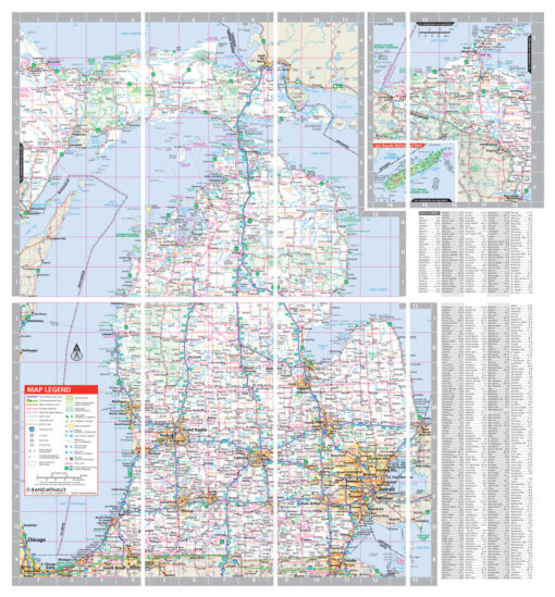 Rand McNally - Michigan, Easy to Fold - Folding Travel Map - Image 2