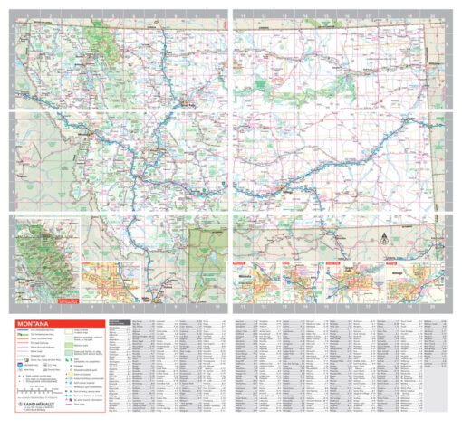 Rand McNally - Montana/Wyoming, Easy to Fold - Folding Travel Map - Image 2