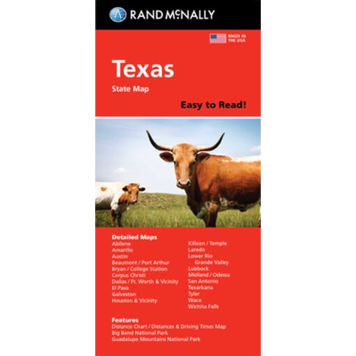 Rand McNally - Texas, Easy To Read - Folding Travel Map