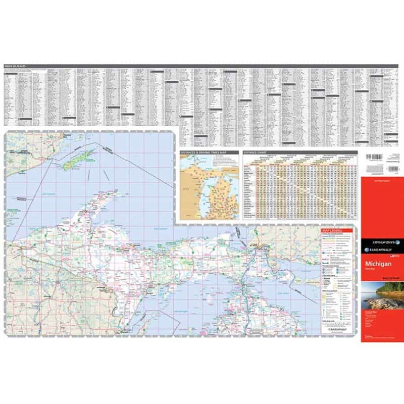 Rand McNally - Michigan, Easy to Read - Folding Travel Map - The Map Shop