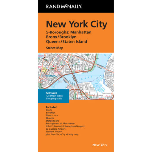 Rand McNally - New York City, 5-Boroughs - Folding Travel Map