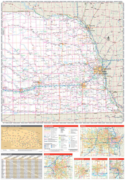 Rand McNally - Nebraska, Easy to Read - Folding Travel Map - Image 3