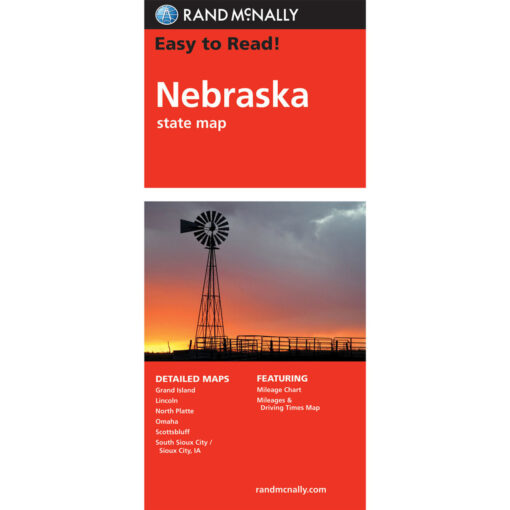 Rand McNally - Nebraska, Easy to Read - Folding Travel Map