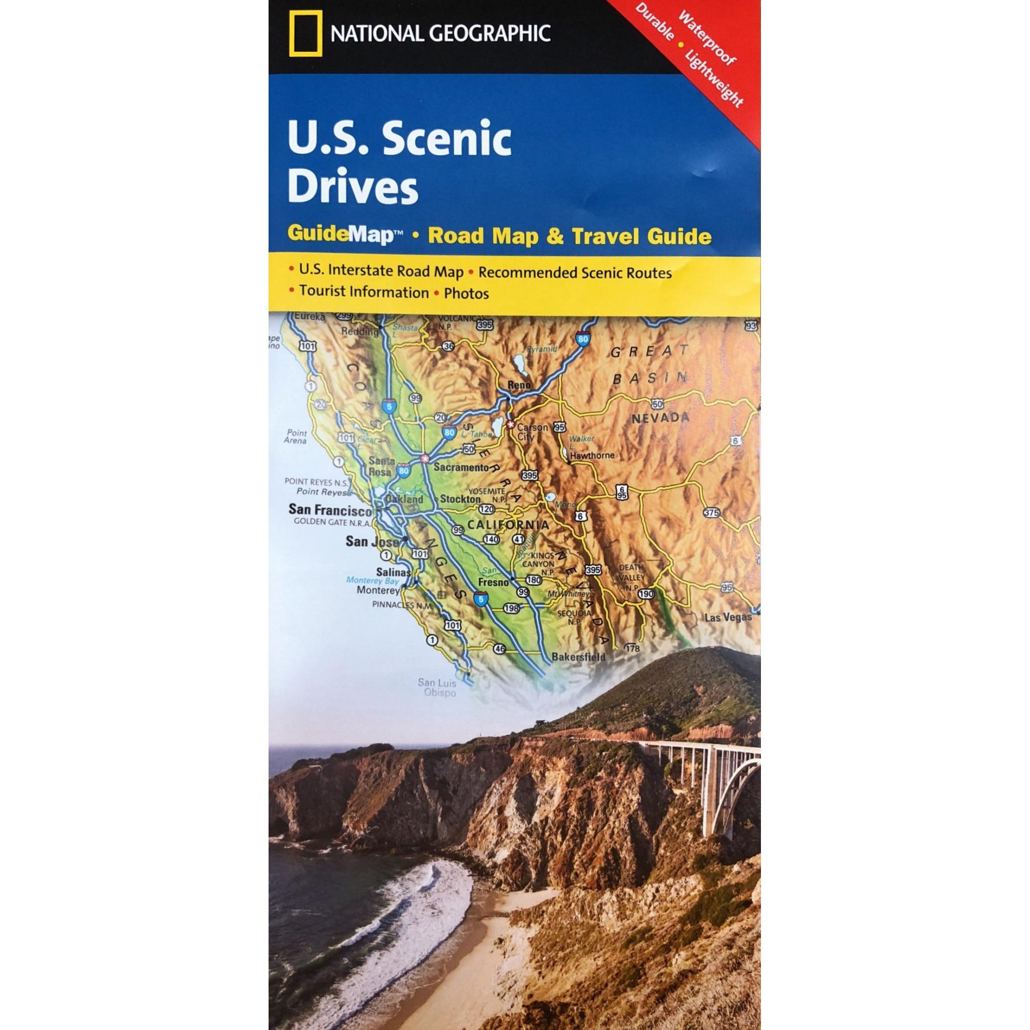 National Geographic - U.S. Scenic Drives - Guide Folding Travel Map
