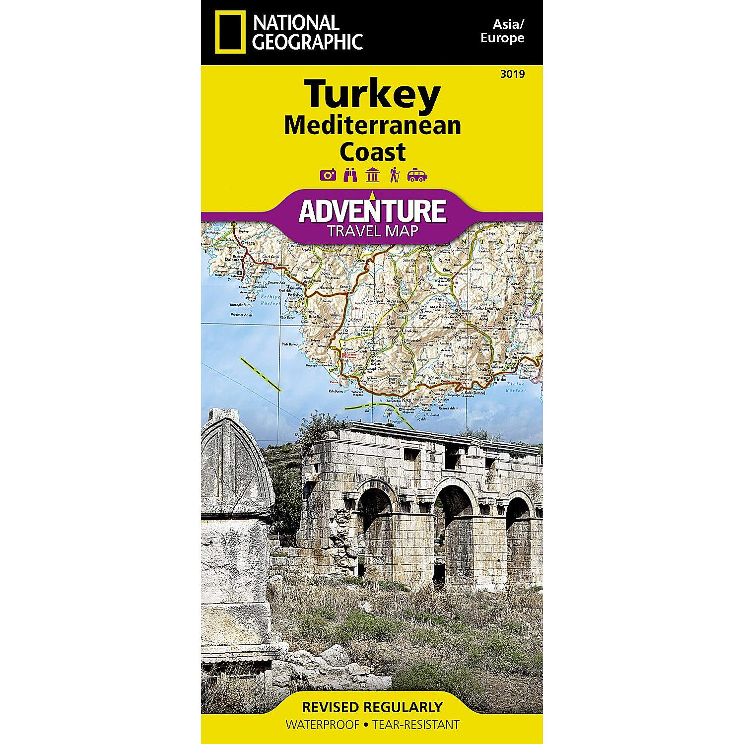 National　Adventure　Map　Map　Geographic　Folding　Turkey:　The　Mediterranean　Coast　Travel　Shop