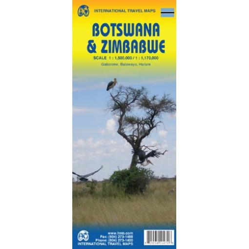 ITMB - Botswana and Zimbabwe - Folding Travel Map