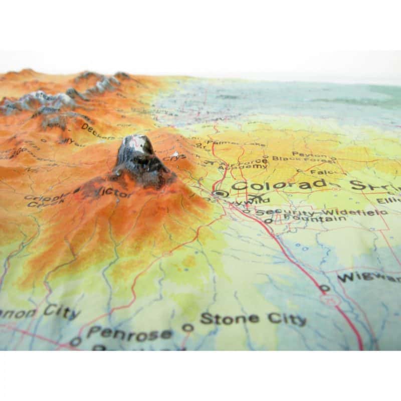Colorado Raised Relief Map by Hubbard Scientific - The Map Shop