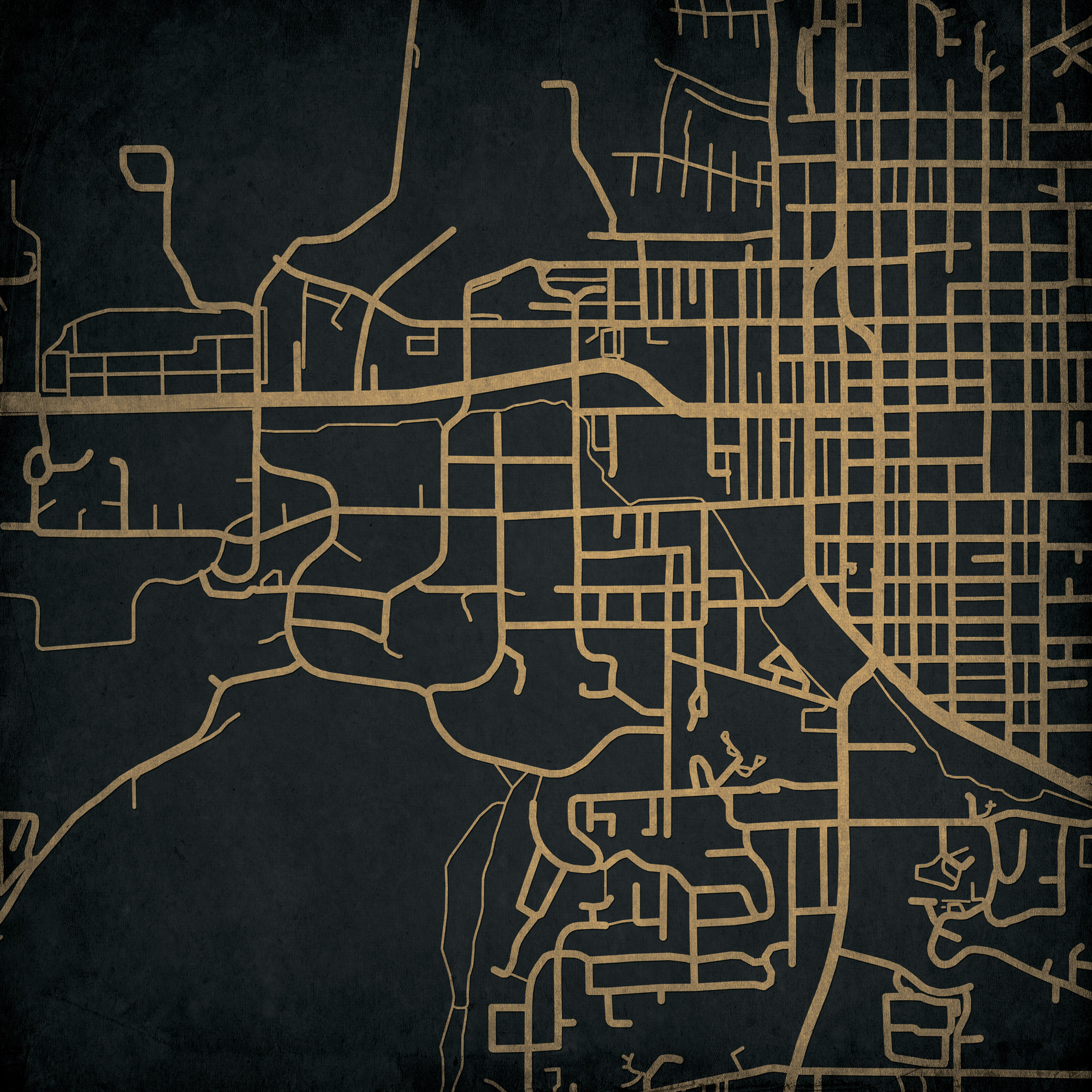 University of Idaho Campus Map Art by City Prints