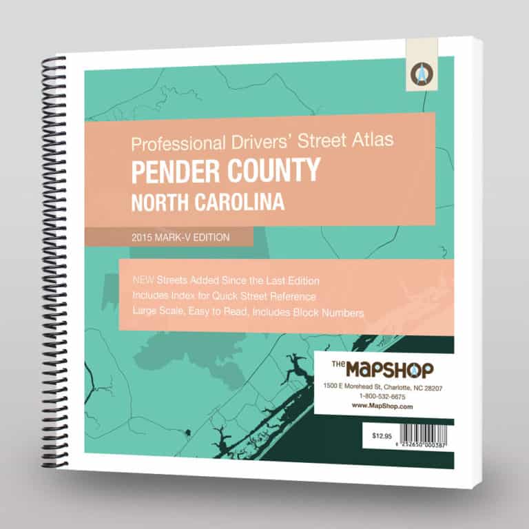 Pender County, NC Professional Driver Atlas The Map Shop