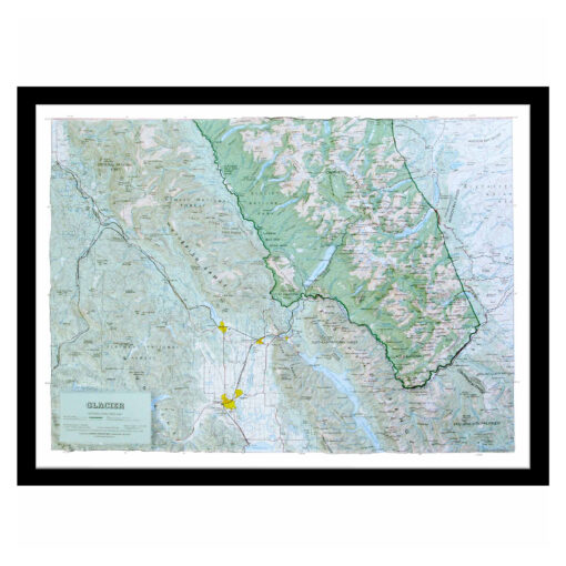 Glacier National Park Raised Relief Map by Hubbard Scientific - Image 6