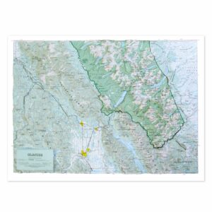 Glacier National Park Raised Relief Map by Hubbard Scientific