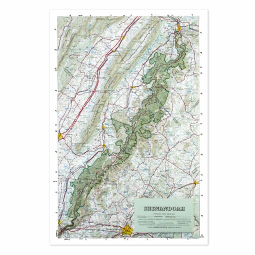 Shenandoah National Park Raised Relief Map
