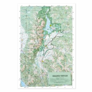 Grand Teton National Park Raised Relief Map by Hubbard Scientific