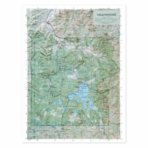 Yellowstone National Park Raised Relief Map by Hubbard Scientific