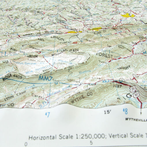 Bluefield, WV Regional Raised Relief Map by Hubbard Scientific - Image 2