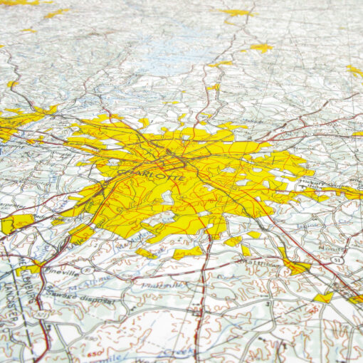 Charlotte, NC Regional Raised Relief Map by Hubbard Scientific - Image 2