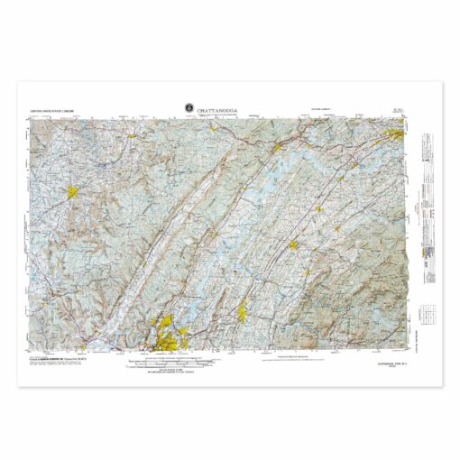 Chattanooga, TN Regional Raised Relief Map by Hubbard Scientific