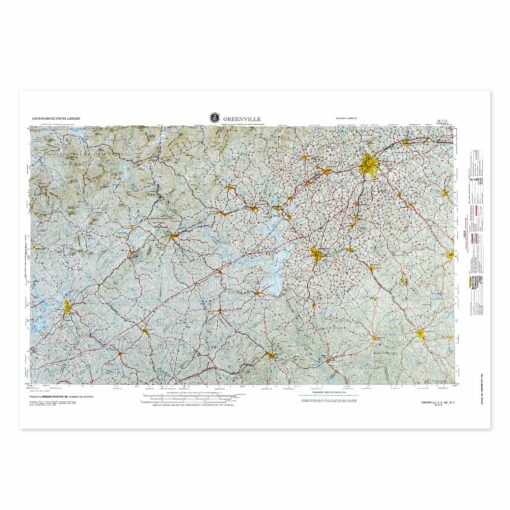 Greenville, SC Regional Raised Relief Map by Hubbard Scientific