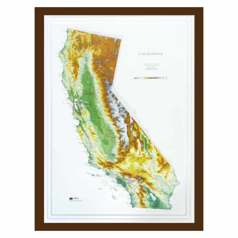 California Raised Relief Map by Hubbard Scientific The Map Shop