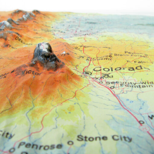 Colorado Raised Relief Map by Hubbard Scientific - Image 2