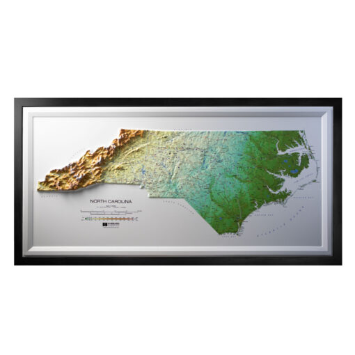 North Carolina Raised Relief Map by Hubbard Scientific - Image 3