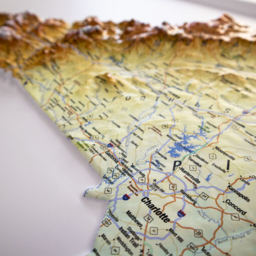 North Carolina Raised Relief Map by Hubbard Scientific - Image 7