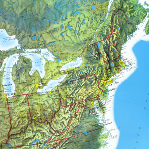 United States Rand McNally Raised Relief by Hubbard Scientific - Image 2