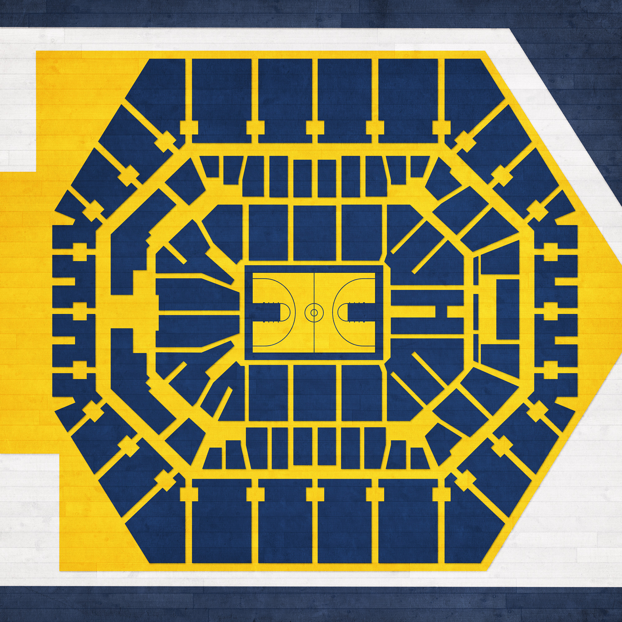 Bankers Life Fieldhouse Map Art By City Prints The