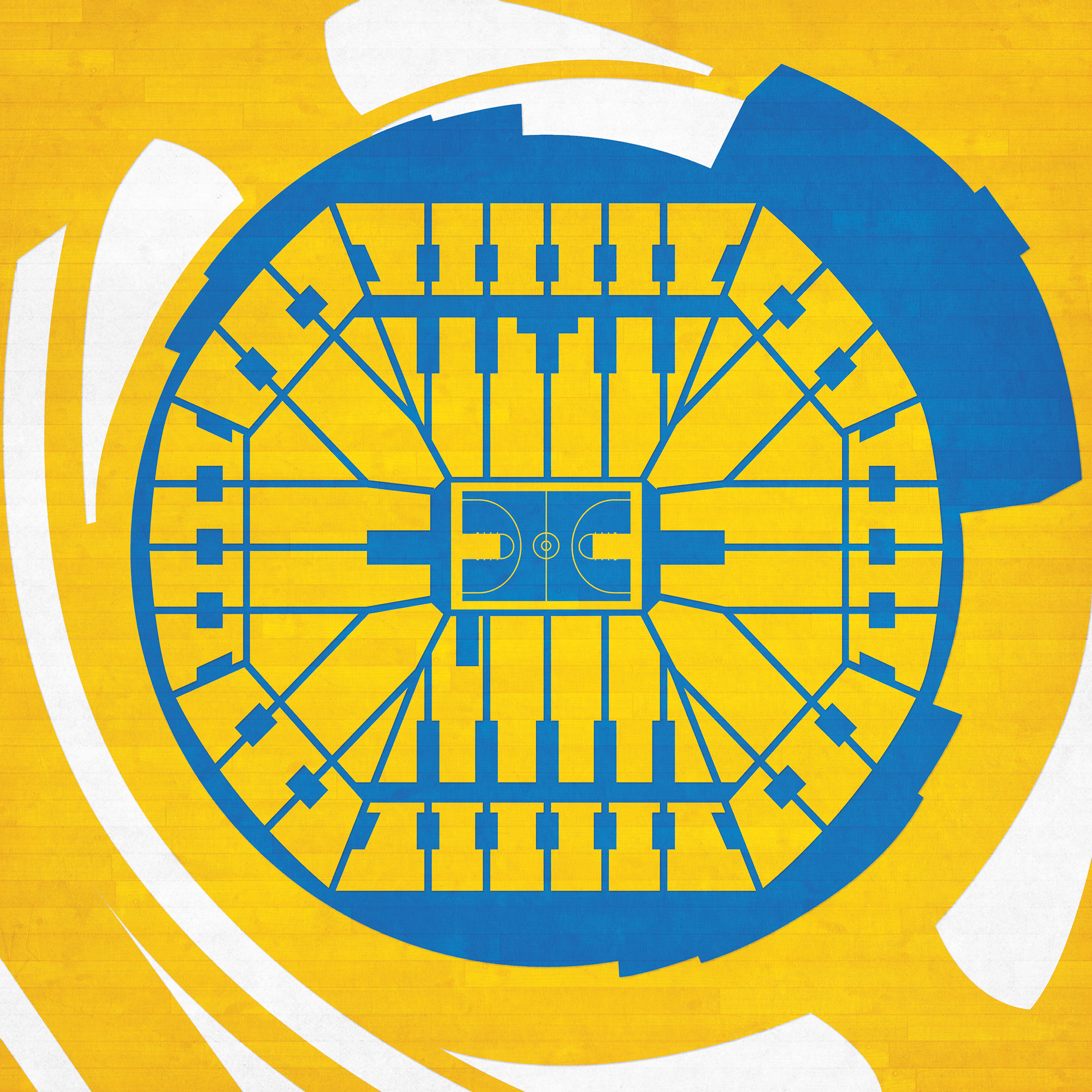 Oracle Arena Map Art by City Prints
