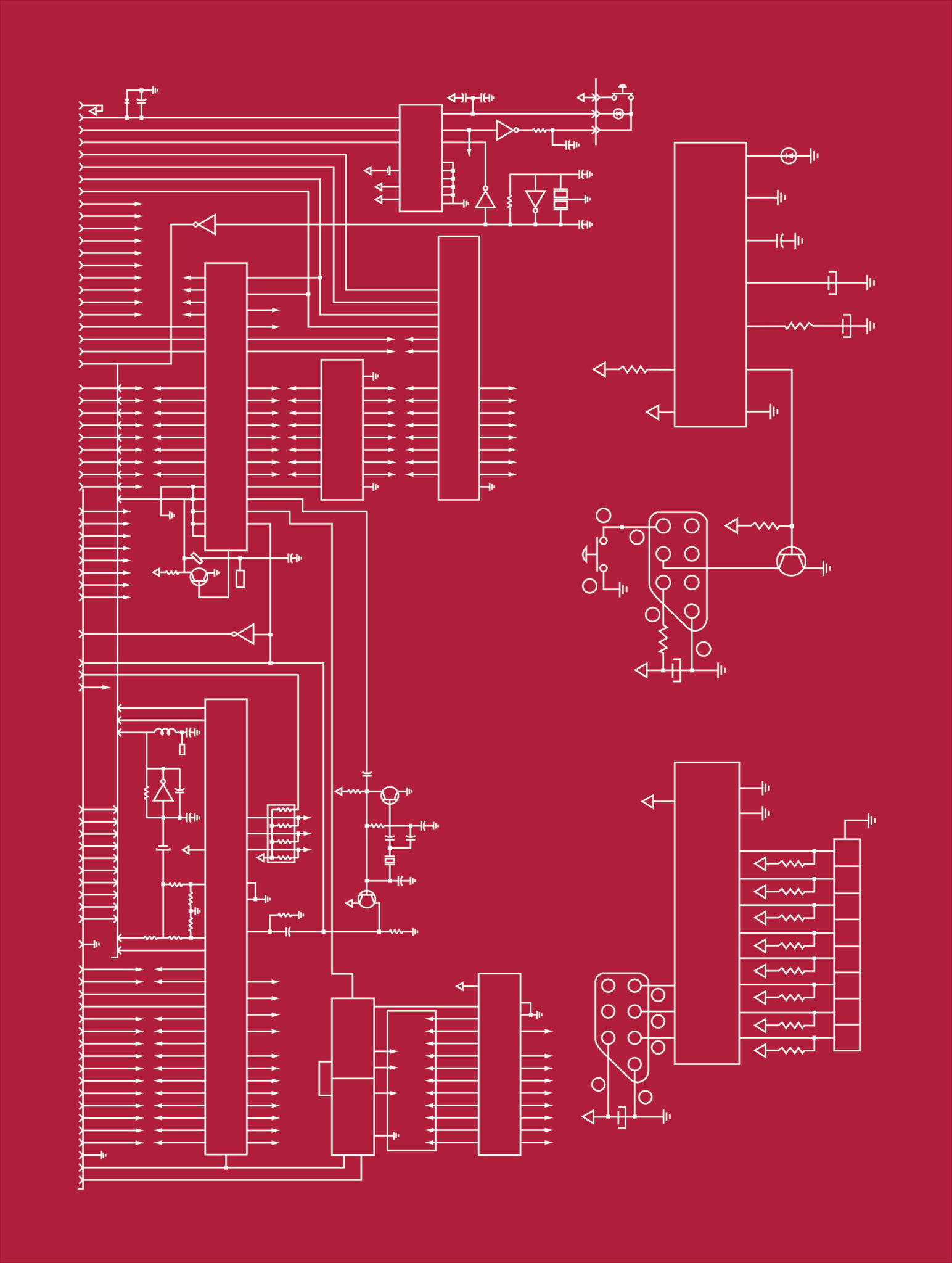 Nintendo Computer Schematic by City Prints
