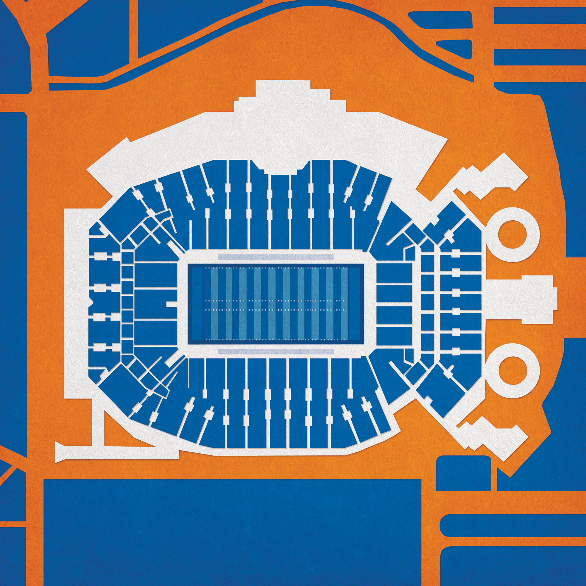 Ben Hill Griffin Map Ben Hill Griffin Stadium Map Art - The Map Shop