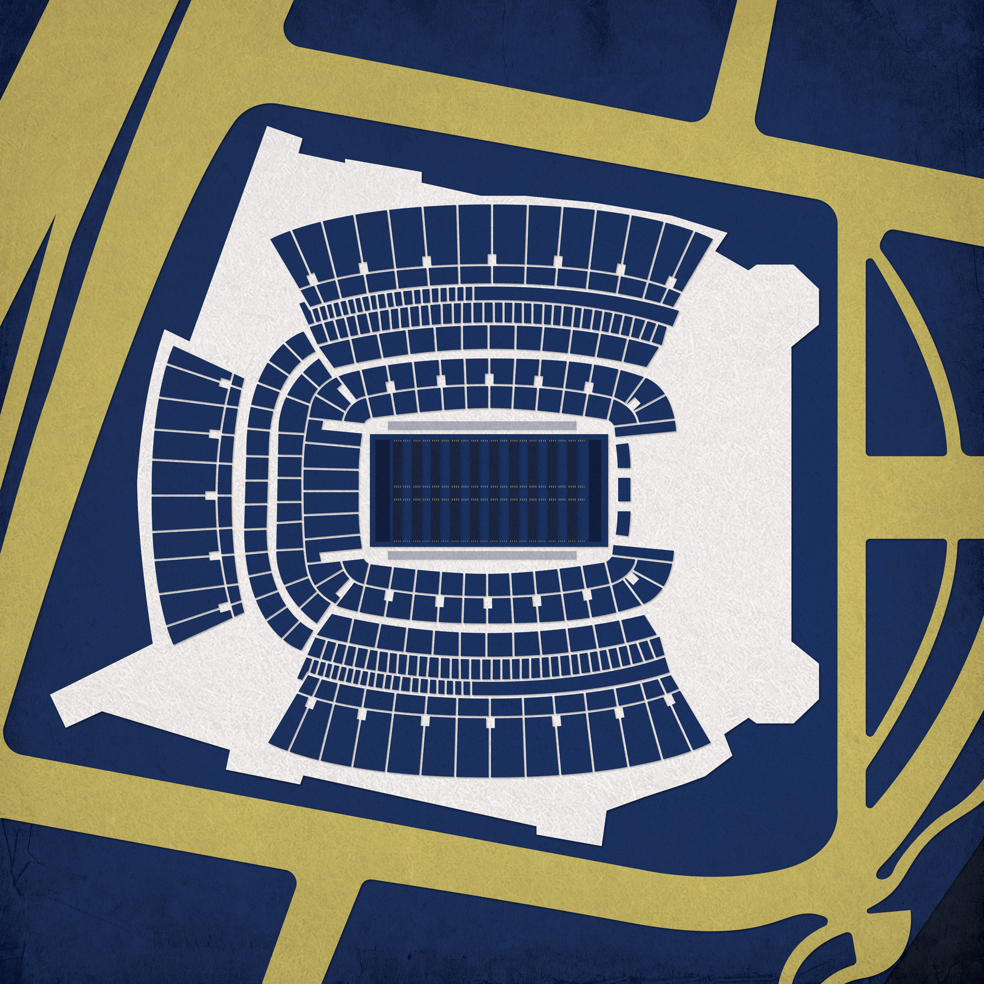 Heinz Field Map Art by City Prints