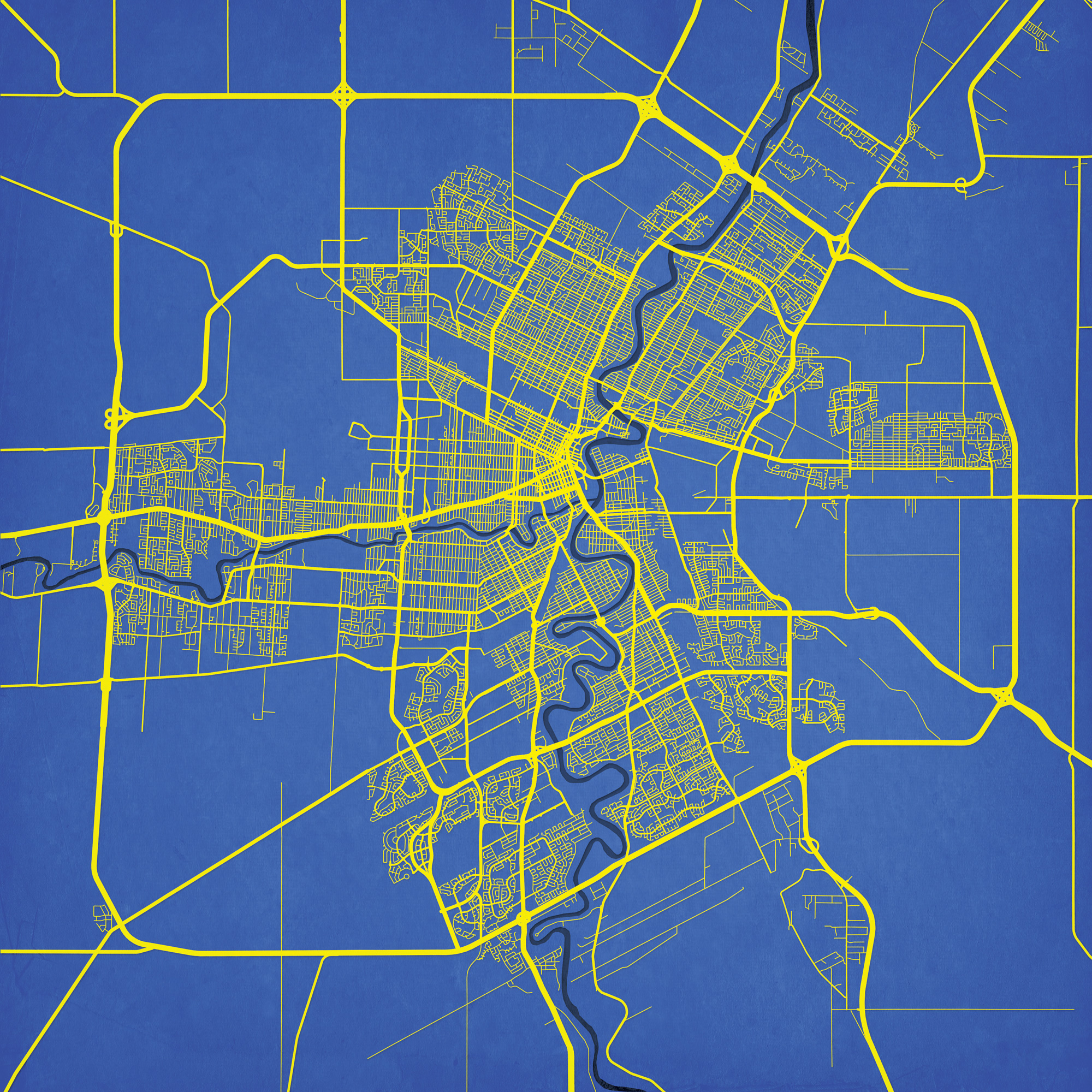 Winnipeg, Canada Map Art by City Prints