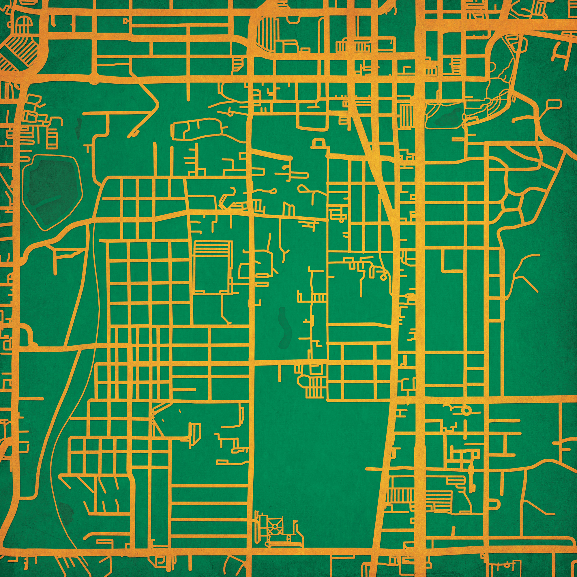 Florida A&M University Campus Map Art by City Prints