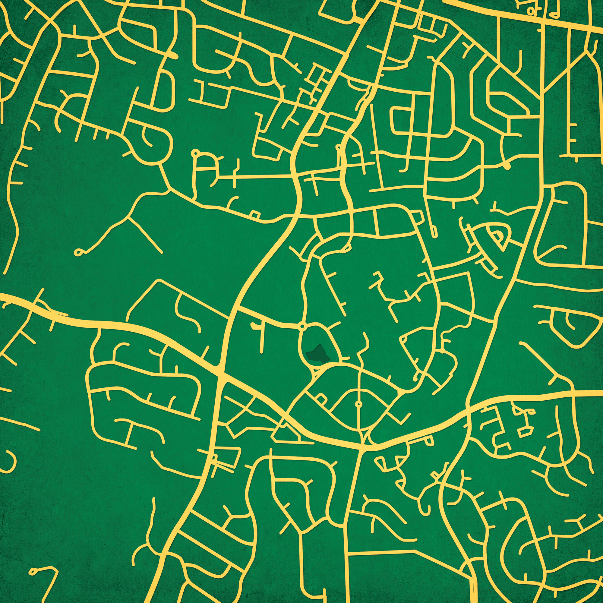 George Mason University Campus Map Art by City Prints