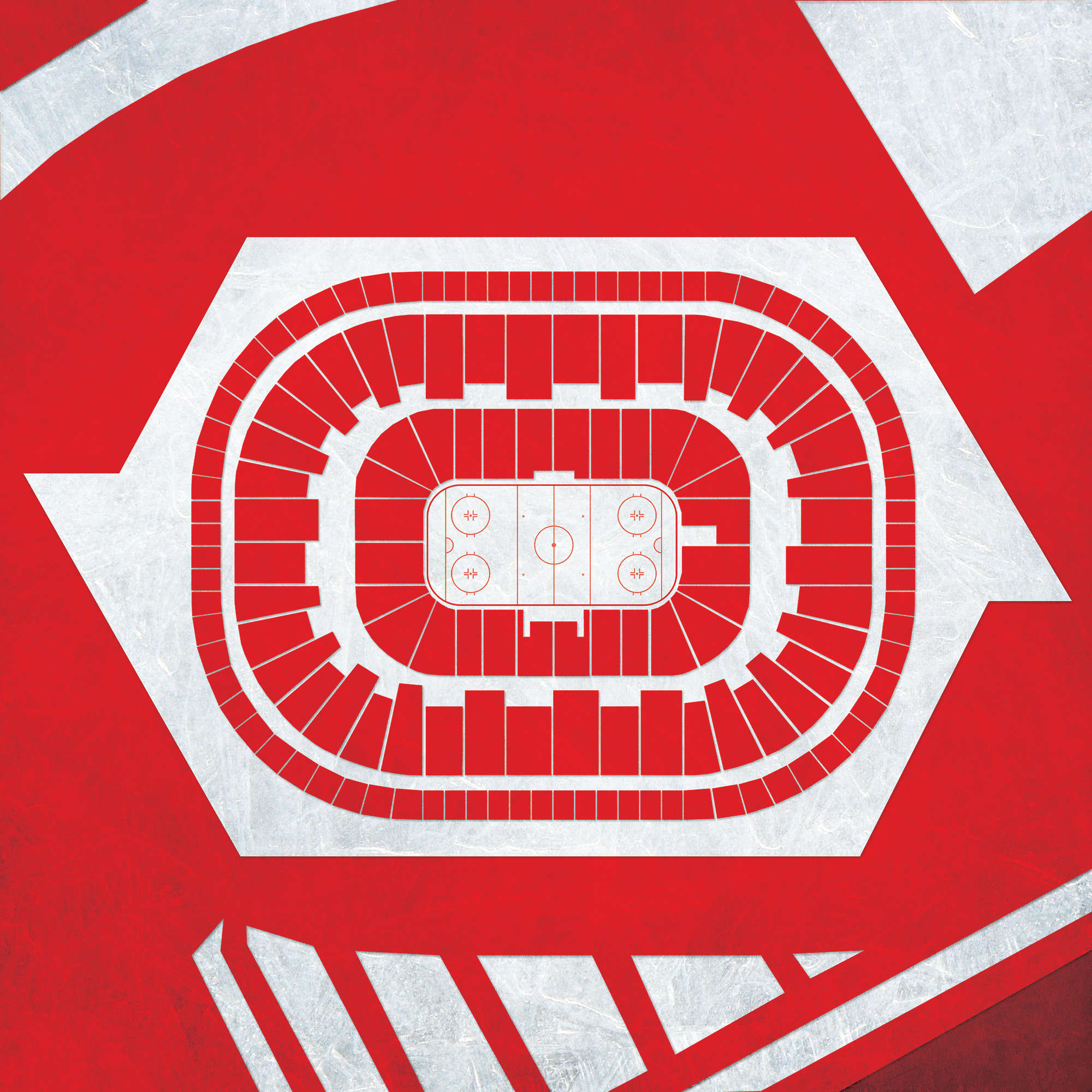 Joe Louis Arena Map Art by City Prints