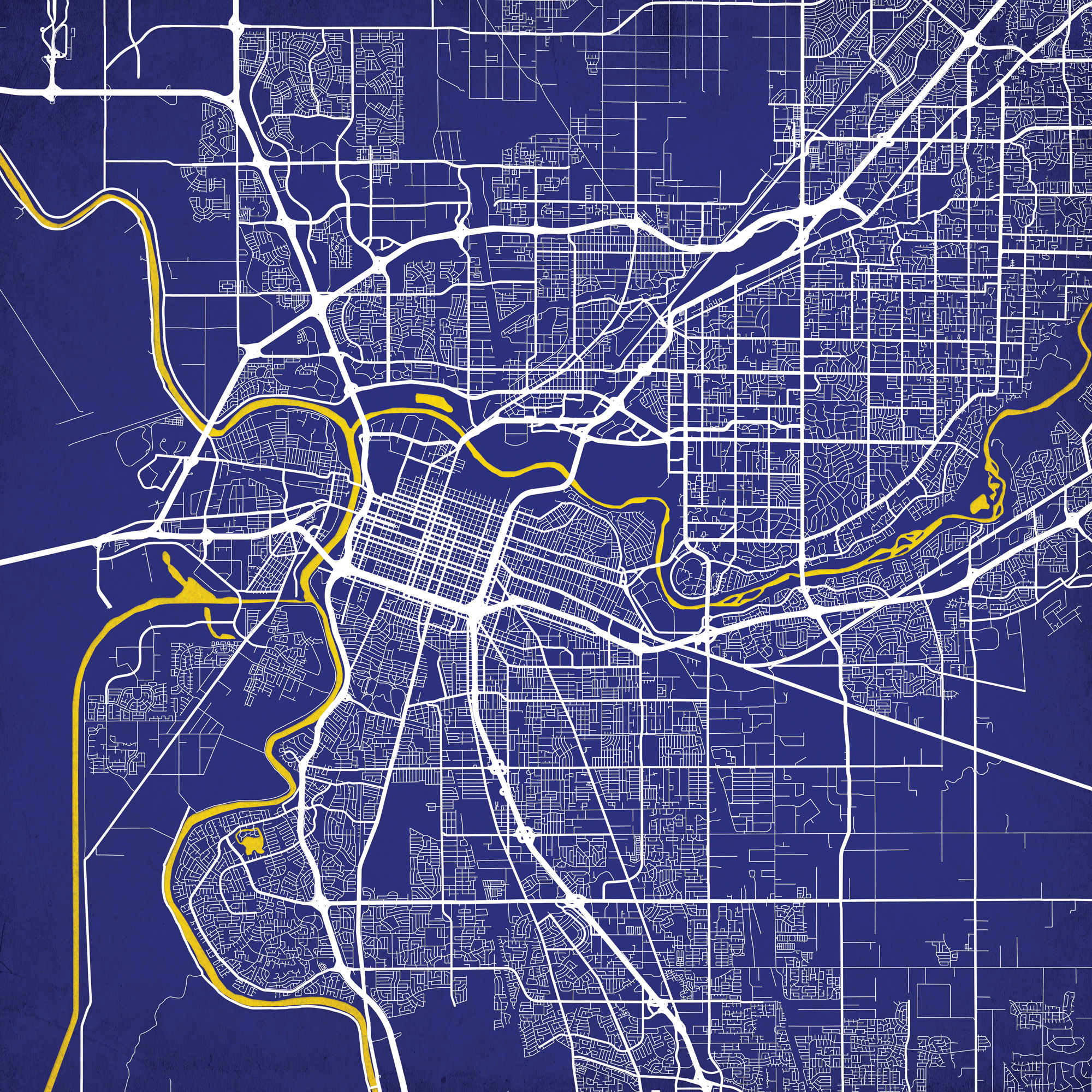 Sacramento, California Map Art by City Prints