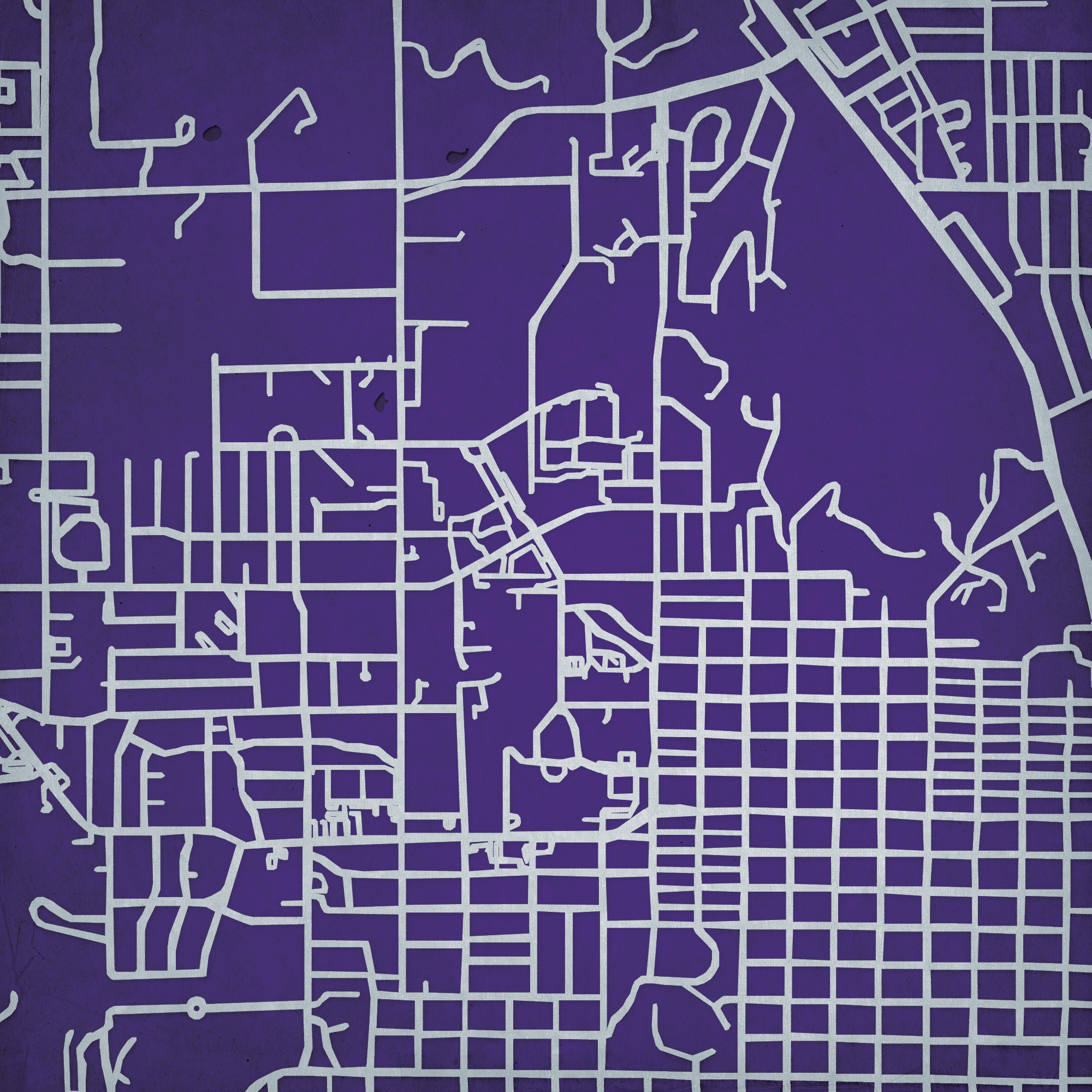 Kansas State University Campus Map Art by City Prints