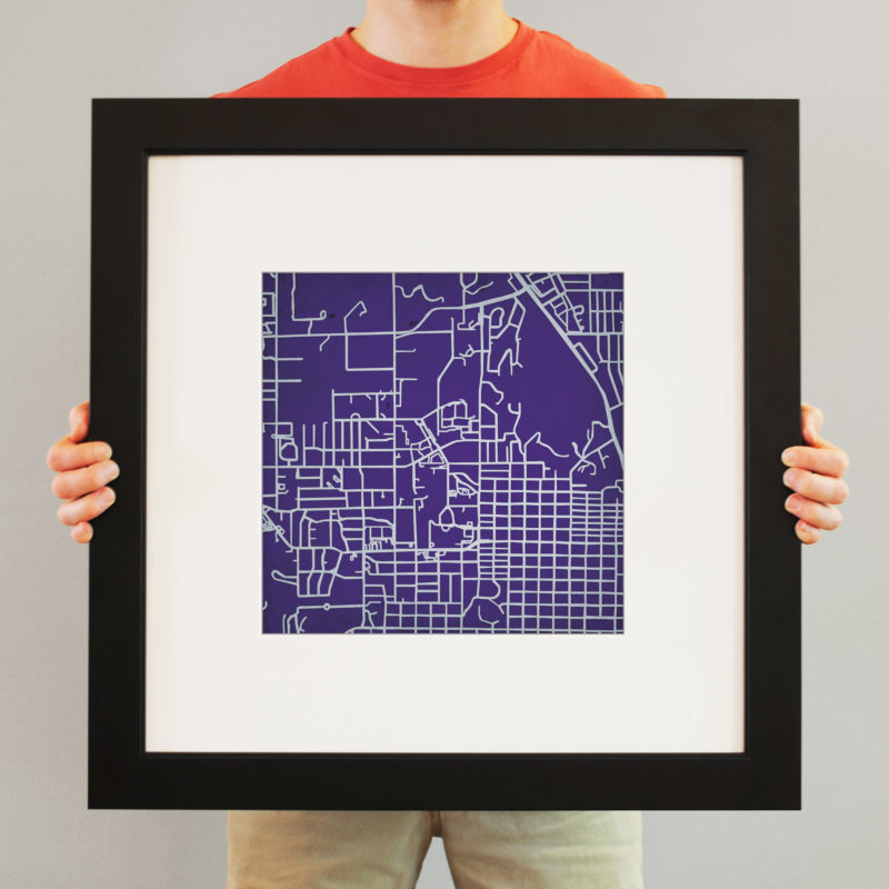 Kansas State University Campus Map Art by City Prints - The Map Shop